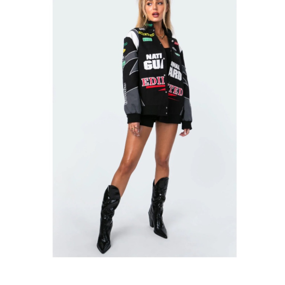 Edikted Rally Patch Jacket Size XS